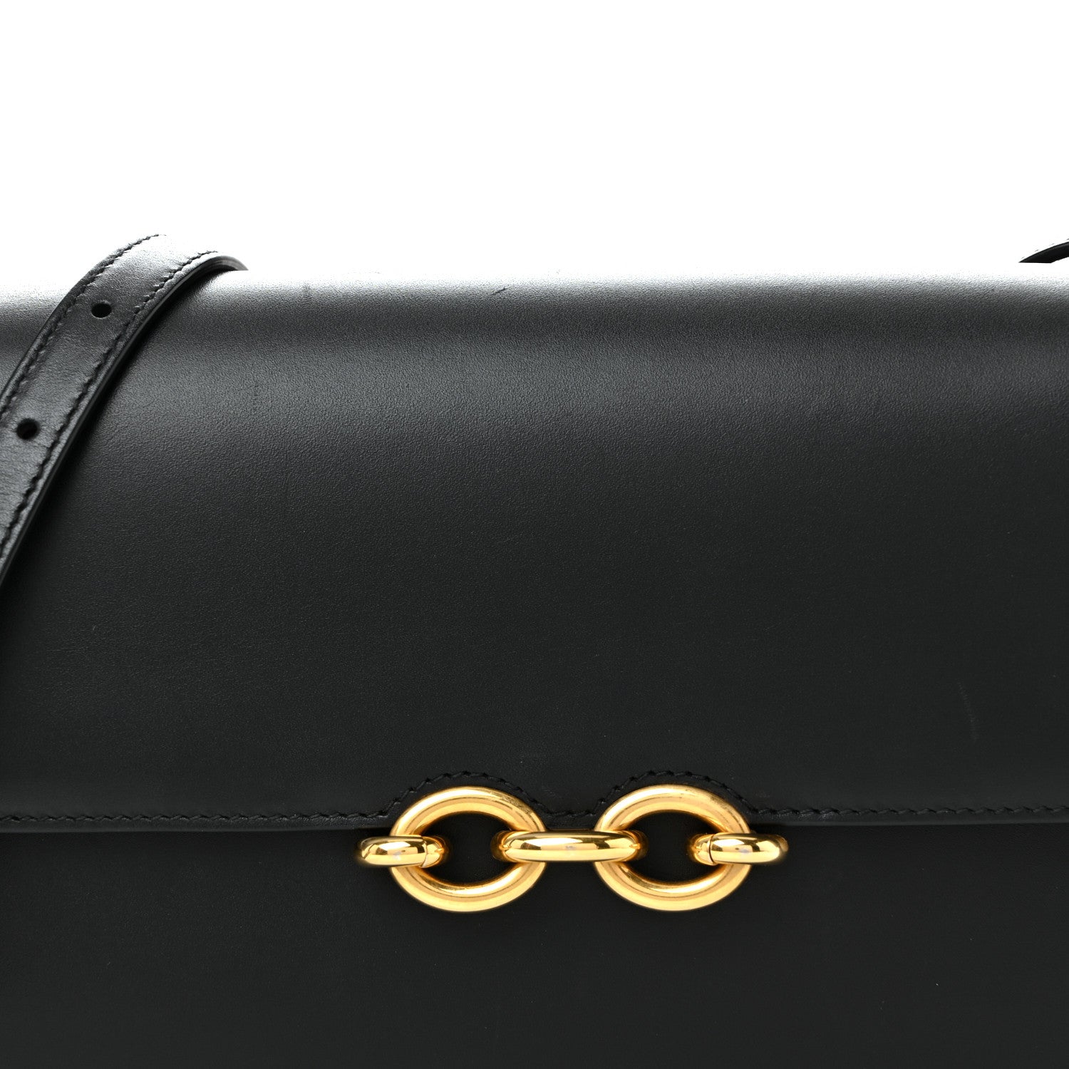 Saint Laurent Smooth Calfskin Le Maillon Satchel Black 7 of 9