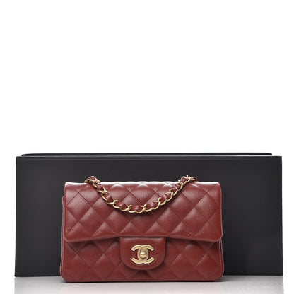 Chanel Caviar Quilted Mini Rectangular Flap Burgundy 8 of 8