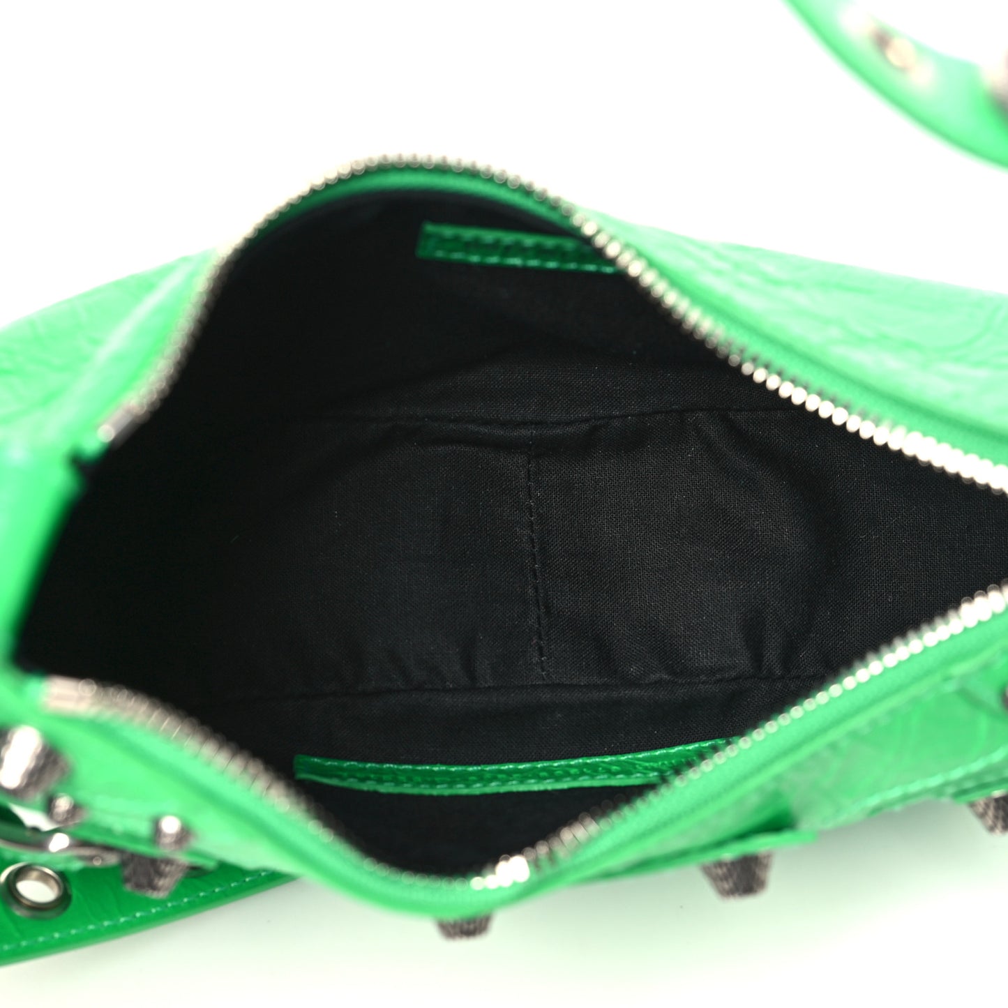 Agneau Arena Le Cagole Shoulder Bag XS Kelly Green
