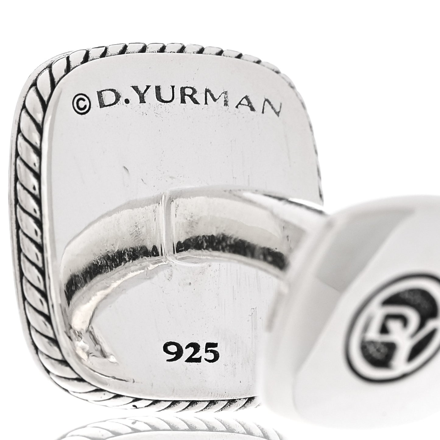 Sterling Silver Streamline Cushion Cufflinks