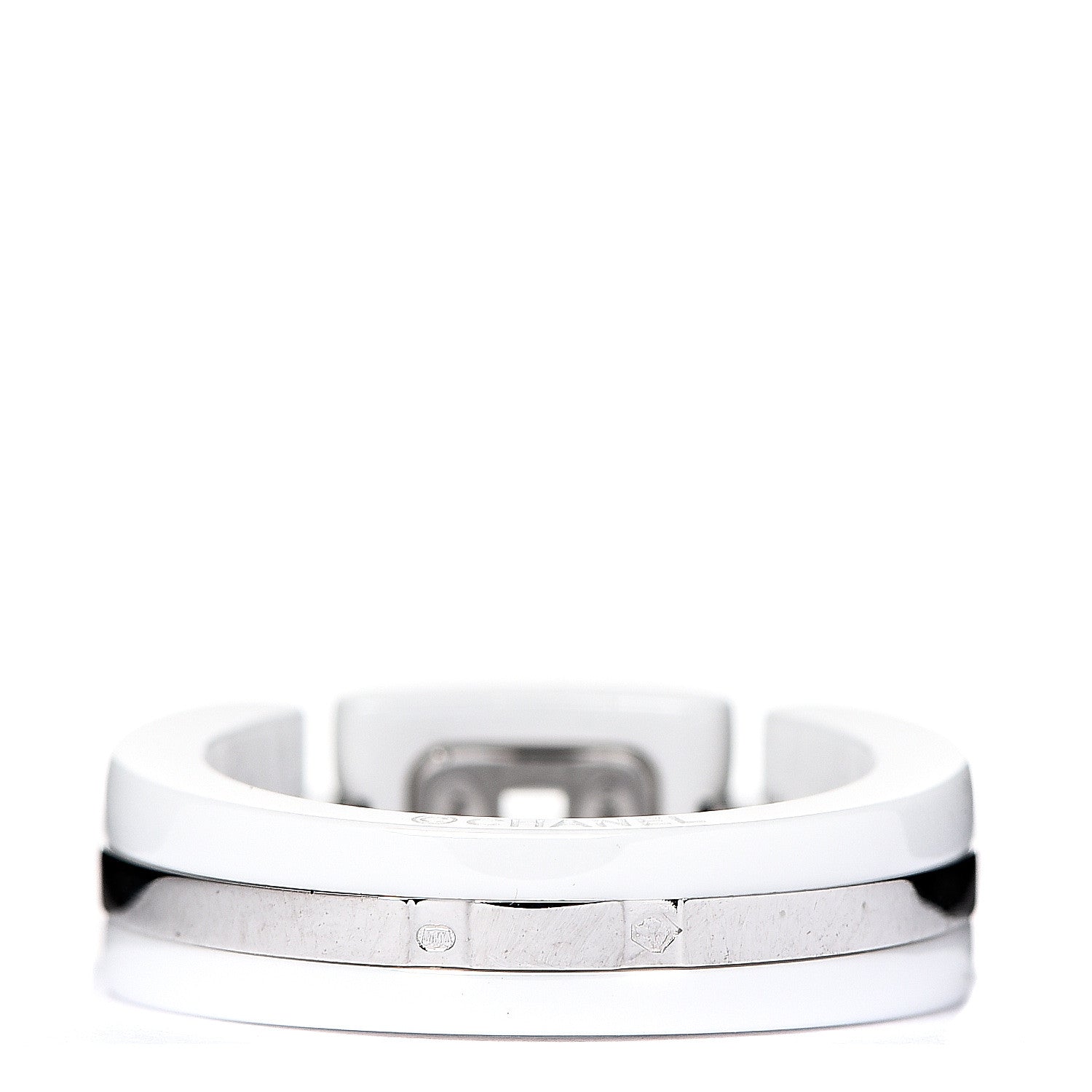 Chanel 18K White Gold White Ceramic Diamond Ultra Ring 50 5.25 2 of 4