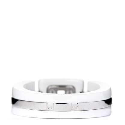 Chanel 18K White Gold White Ceramic Diamond Ultra Ring 50 5.25 2 of 4