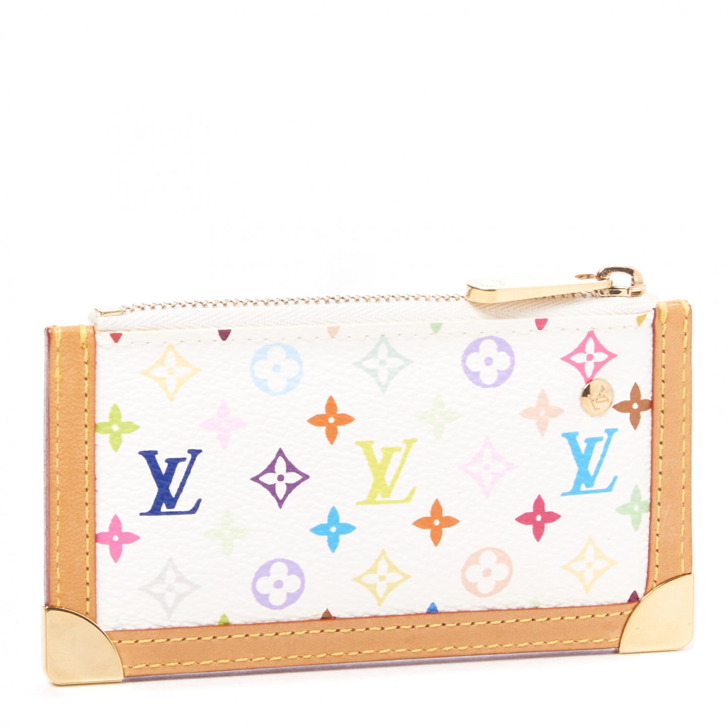 Monogram Multicolor Key Pouch White