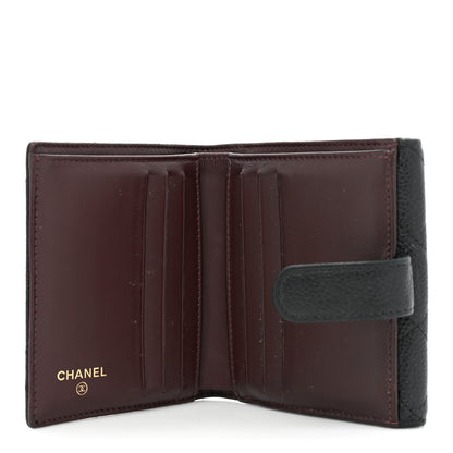 Chanel Caviar Quilted Compact French Flap Wallet Black 5 of 13