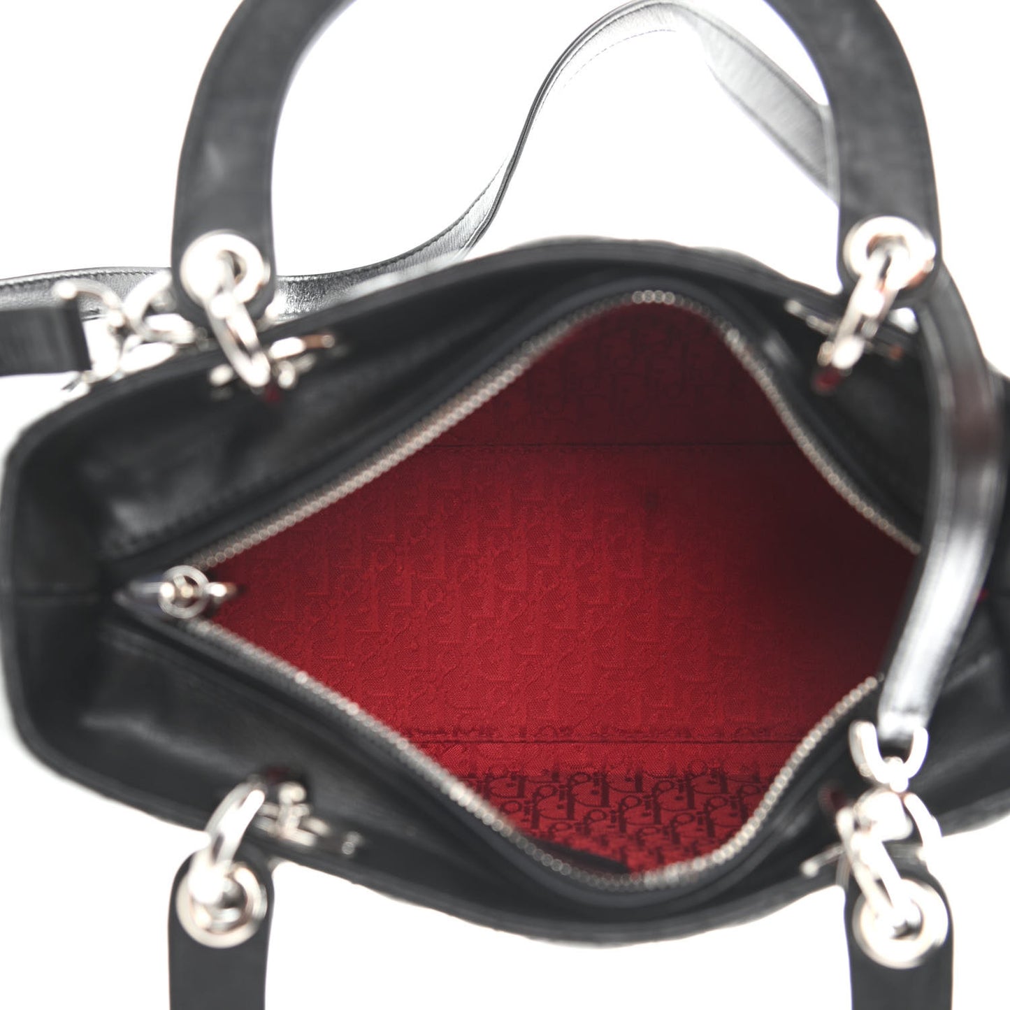 Lambskin Cannage Medium Lady Dior Black
