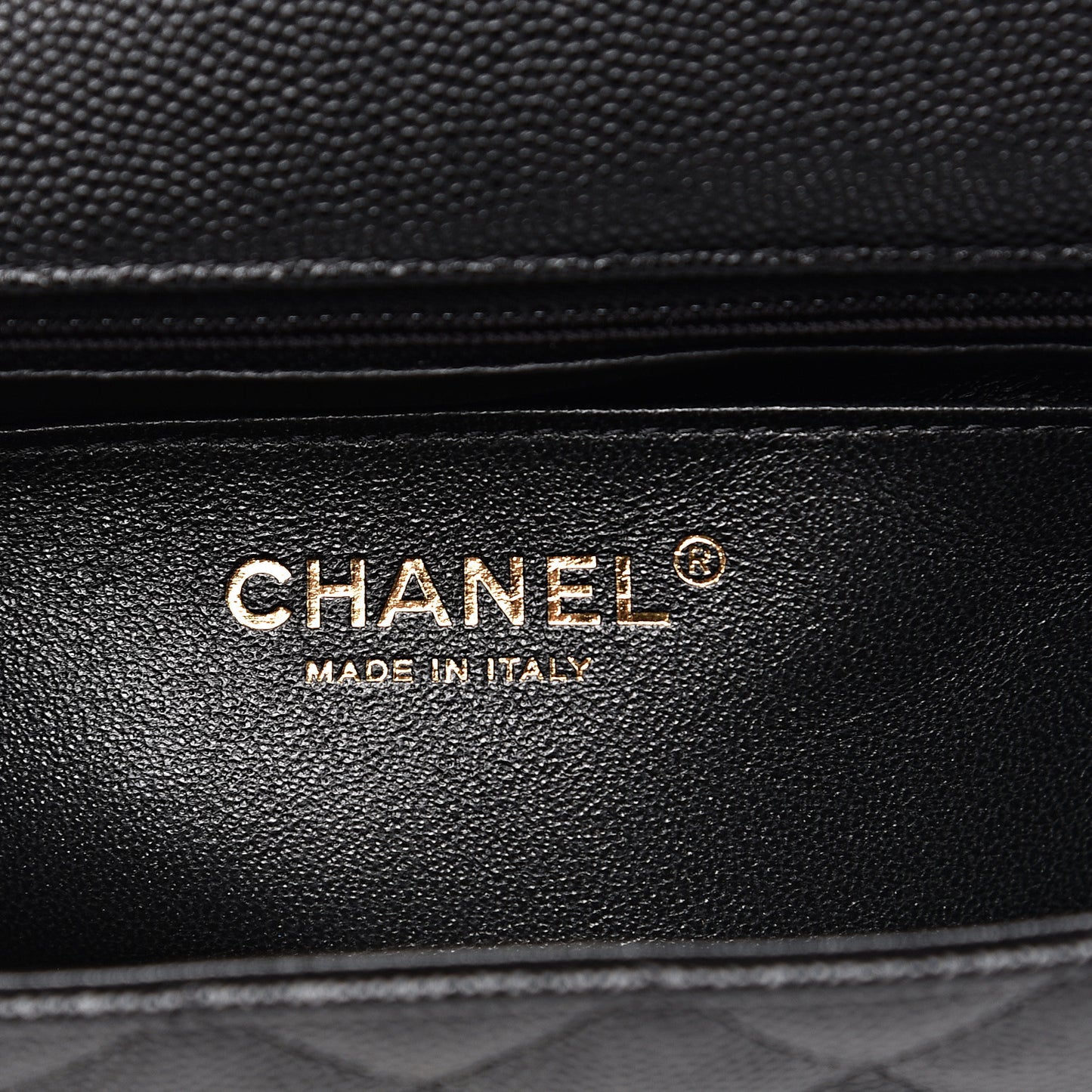 Caviar Quilted Mini Rectangular Flap Black