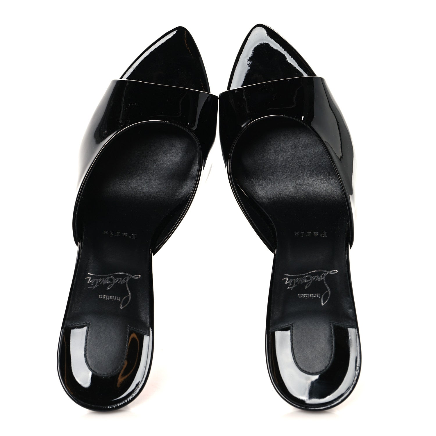 Christian Louboutin Patent Miss Z 100 Mule 41 Lin Black 2 of 10