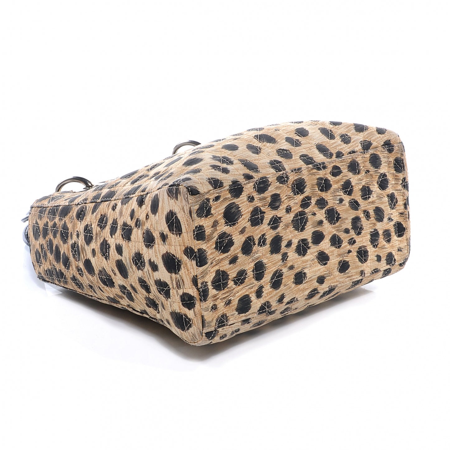 Canvas Leopard Print Medium Lady Dior