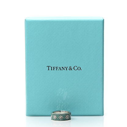 Tiffany Sterling Silver Enamel Daisy Band Ring 49 5 4 of 4