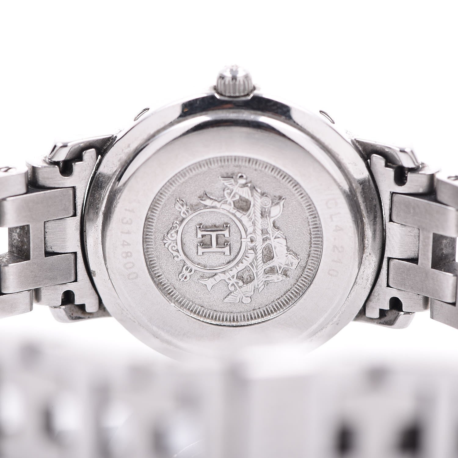 Hermes Stainless Steel 24mm Clipper Quartz Watch White 5 of 7