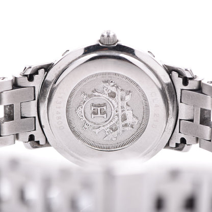 Hermes Stainless Steel 24mm Clipper Quartz Watch White 5 of 7