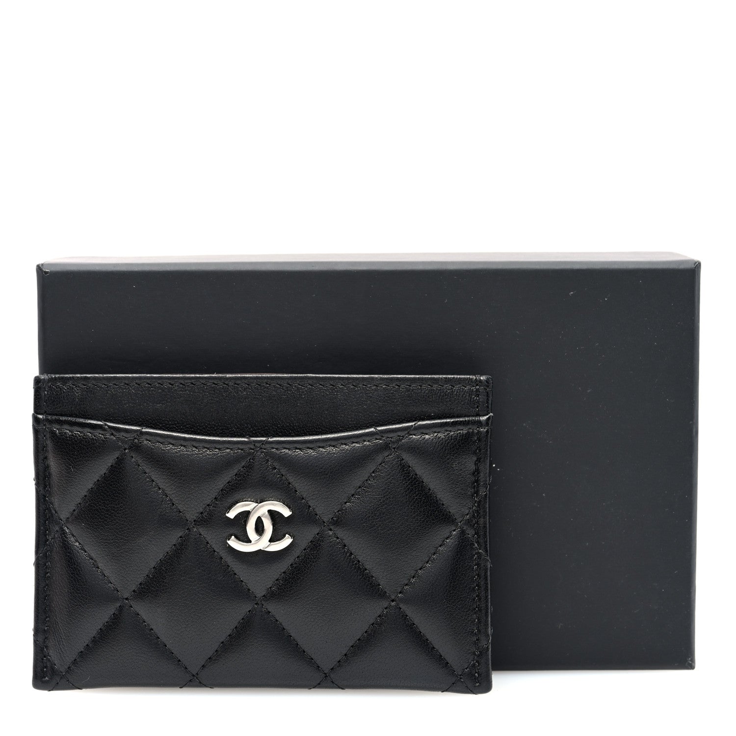 Chanel Lambskin Quilted Card Holder Black 9 of 9