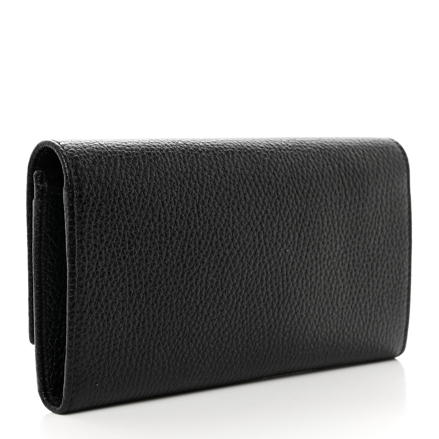 Pebbled Calfskin Large Soho Continental Wallet Black