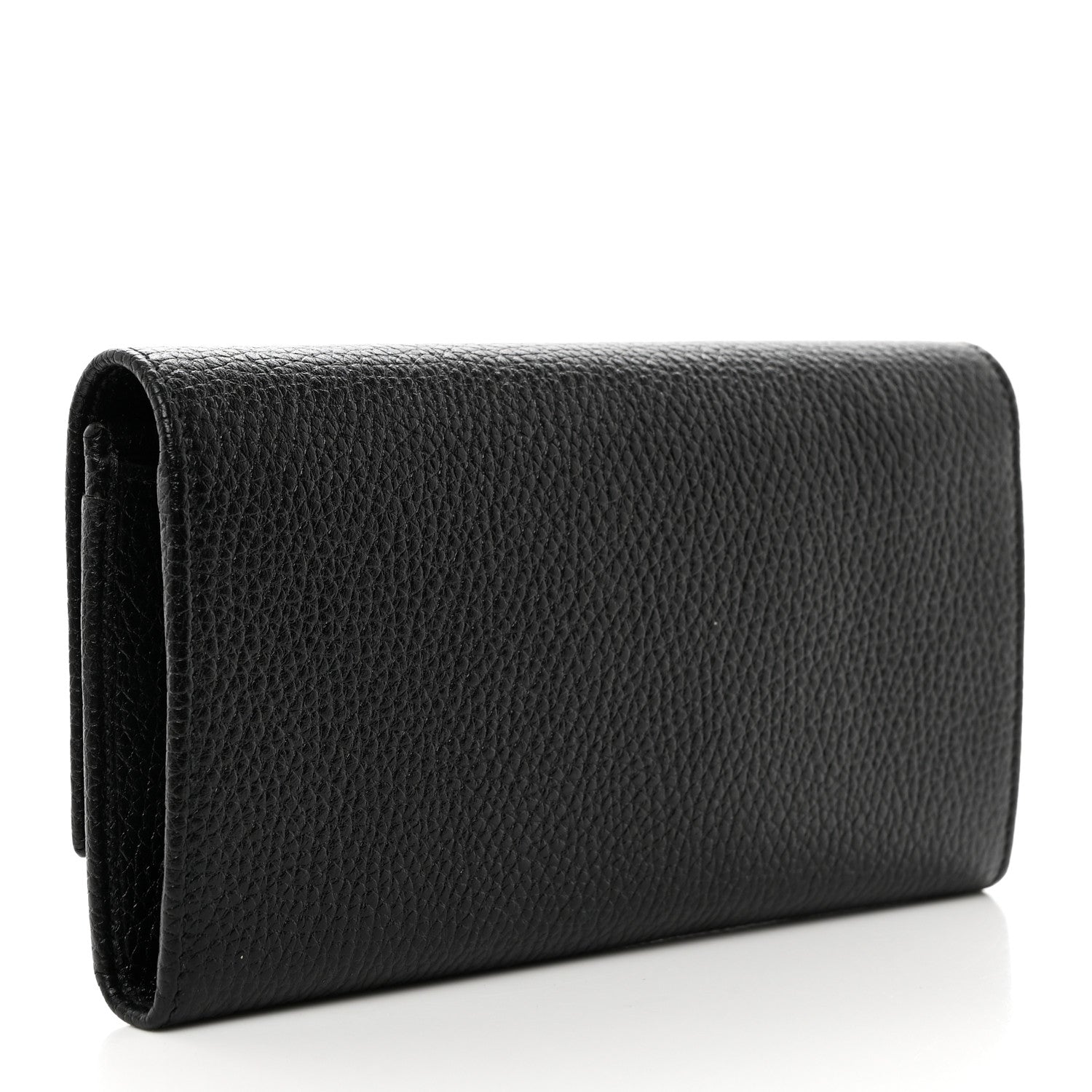 Gucci Pebbled Calfskin Large Soho Continental Wallet Black 3 of 7