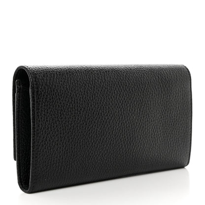 Gucci Pebbled Calfskin Large Soho Continental Wallet Black 3 of 7