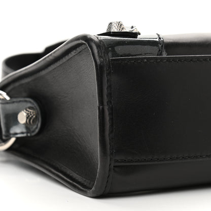 Balenciaga Smooth Calfskin Metallic Patent Giant 12 Silver Hardware Mini City Black Gris 9 of 10