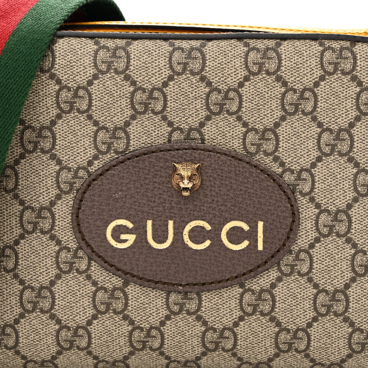 Gucci GG Supreme Monogram Web Neo Vintage Shoulder Bag Beige New Acero Crop 8 of 11
