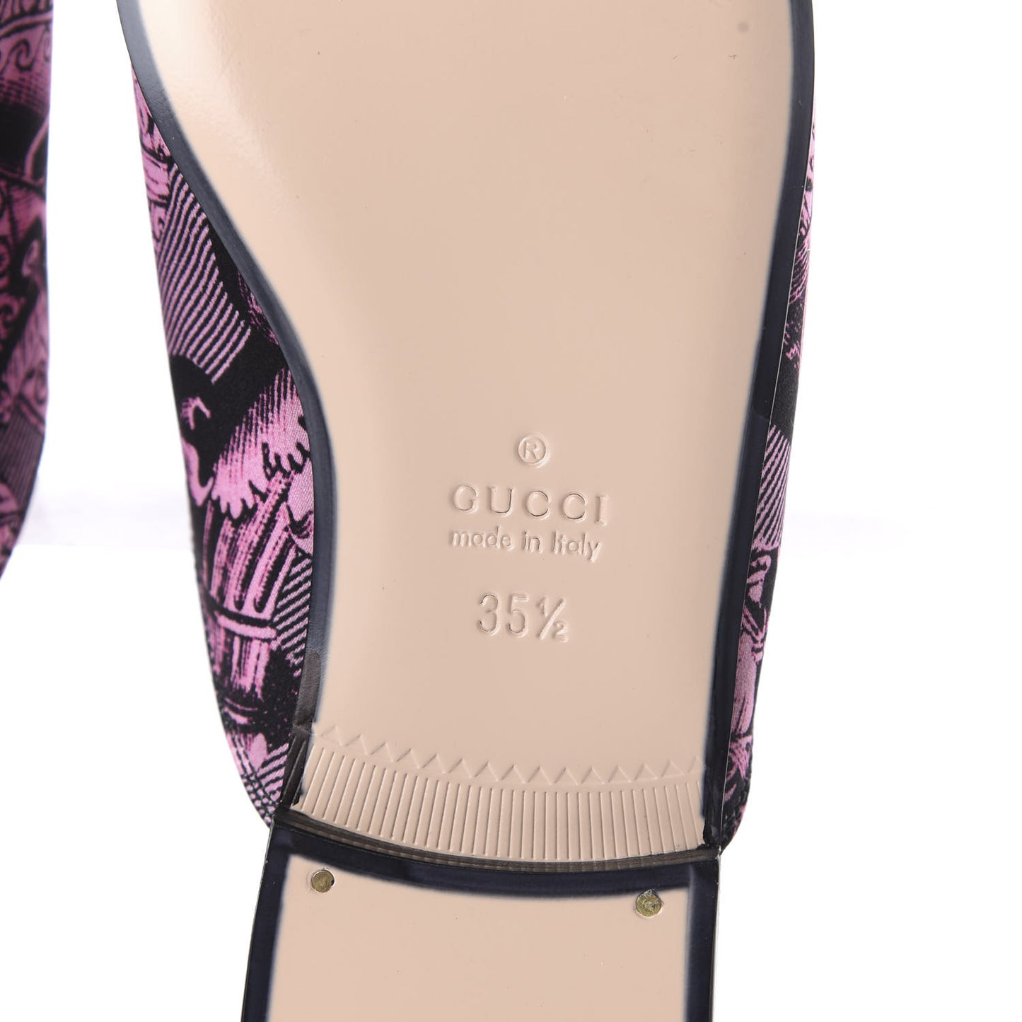 Silk Satin Saint Romain Womens Princetown Slippers 35.5 Pink Black