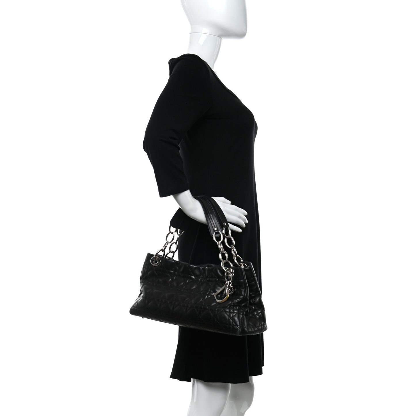 Lambskin Cannage Soft East West Tote Black