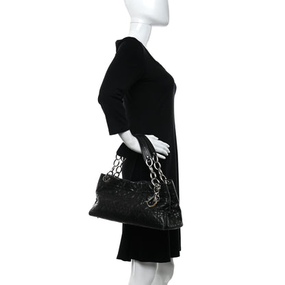 Christian Dior Lambskin Cannage Soft East West Tote Black 2 of 10