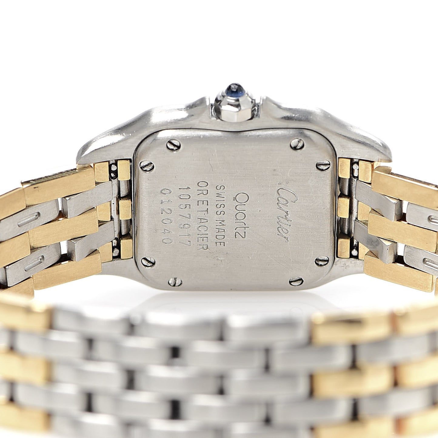 Stainless Steel 18K Yellow Gold 22mm Panthere Quartz Watch