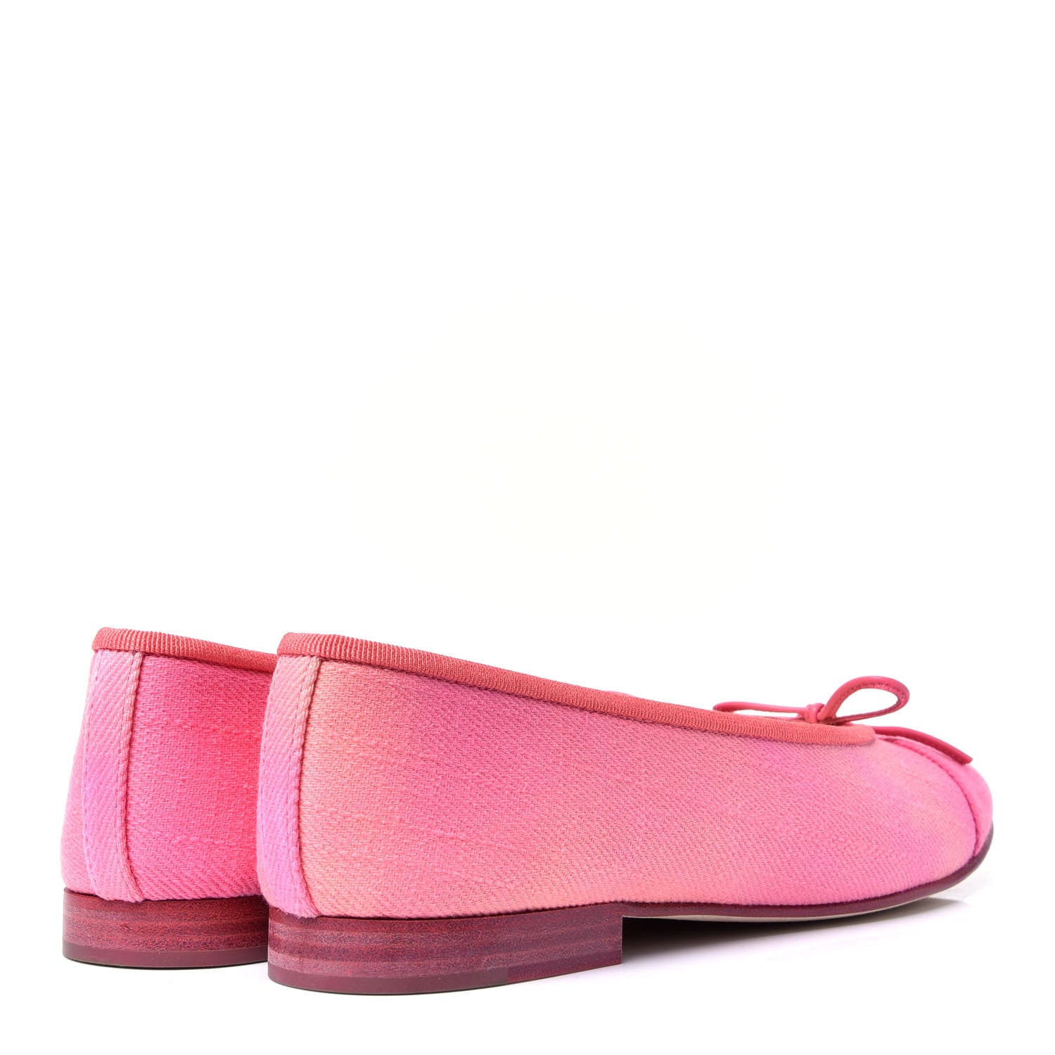 Chanel Denim CC Cap Toe Ballerina Flats 37.5 Pink 3 of 10