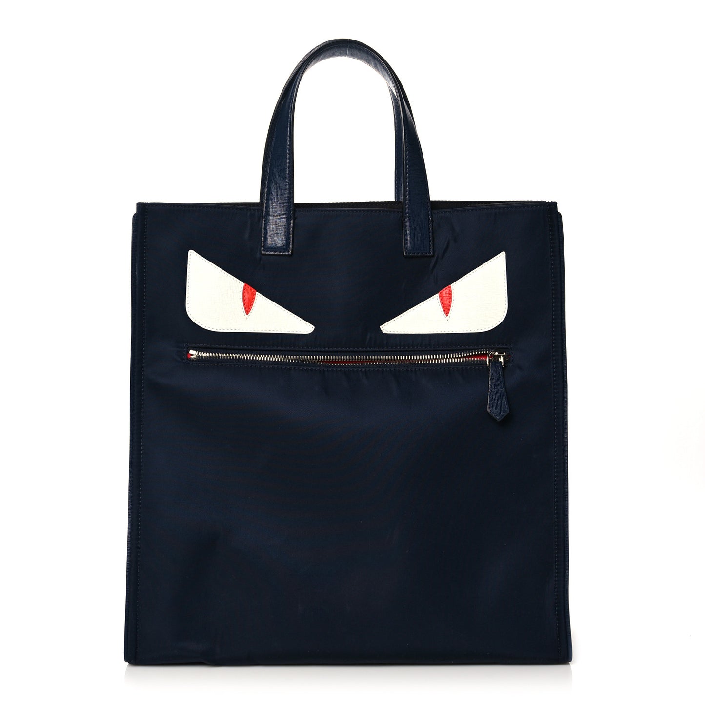 Nylon Vitello Elite Monster Eyes Tote Blue Scuro White Multicolor