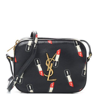 Saint Laurent Calfskin Lipstick Print Small Monogram Camera Bag Black 1 of 11
