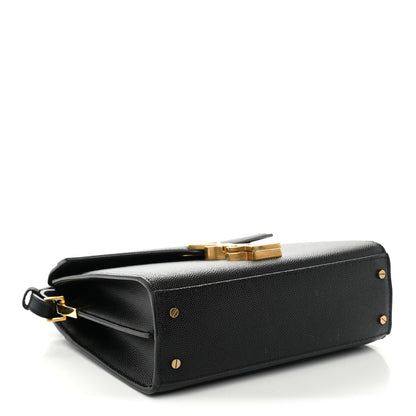 Saint Laurent Grain de Poudre Mini Classic Monogram Cassandra Top Handle Black 7 of 21