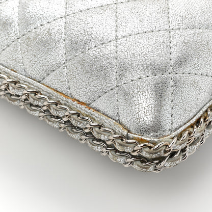 Chanel Metallic Lambskin Small Chain Around Clutch Silver 15 of 18