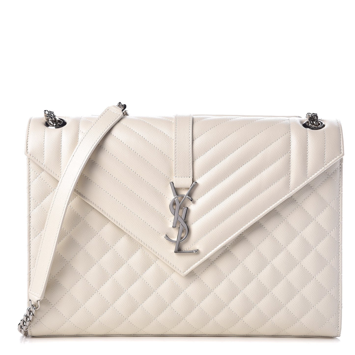 Grain De Poudre Large Tri-Quilt Monogram Satchel Porcellana