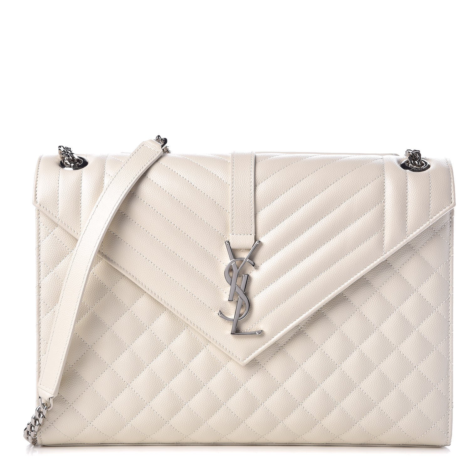 Saint Laurent Grain De Poudre Large Tri-Quilt Monogram Satchel Porcellana 1 of 8