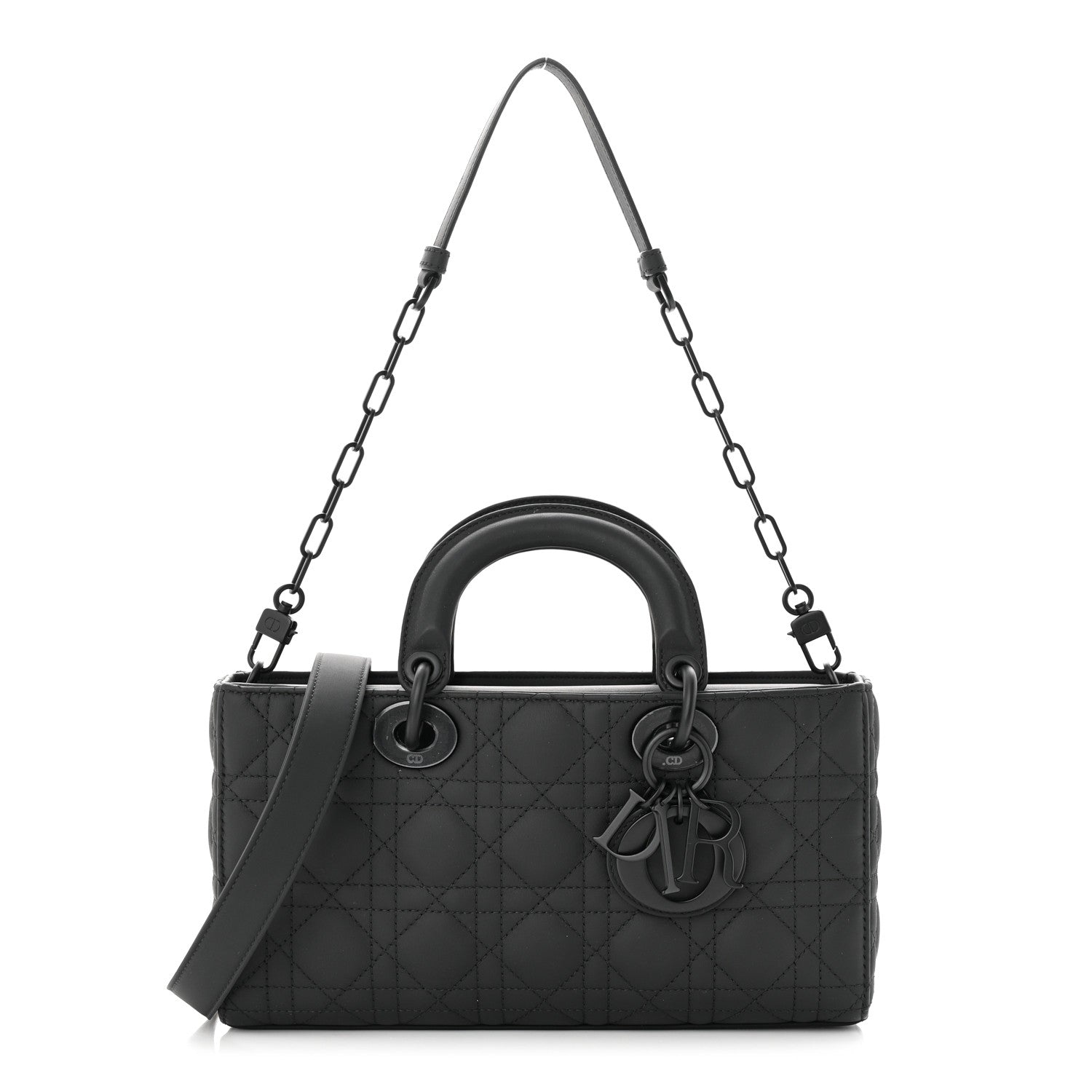 Christian Dior Ultra Matte Calfskin Cannage Medium Lady D-Joy Black 1 of 10