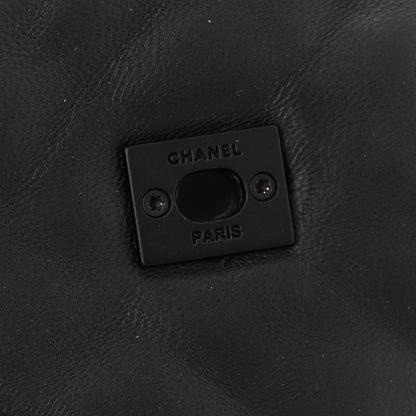 Chanel Crumpled Shiny Lambskin Quilted CC Turnlock Loafers 40 So Black 8 of 9