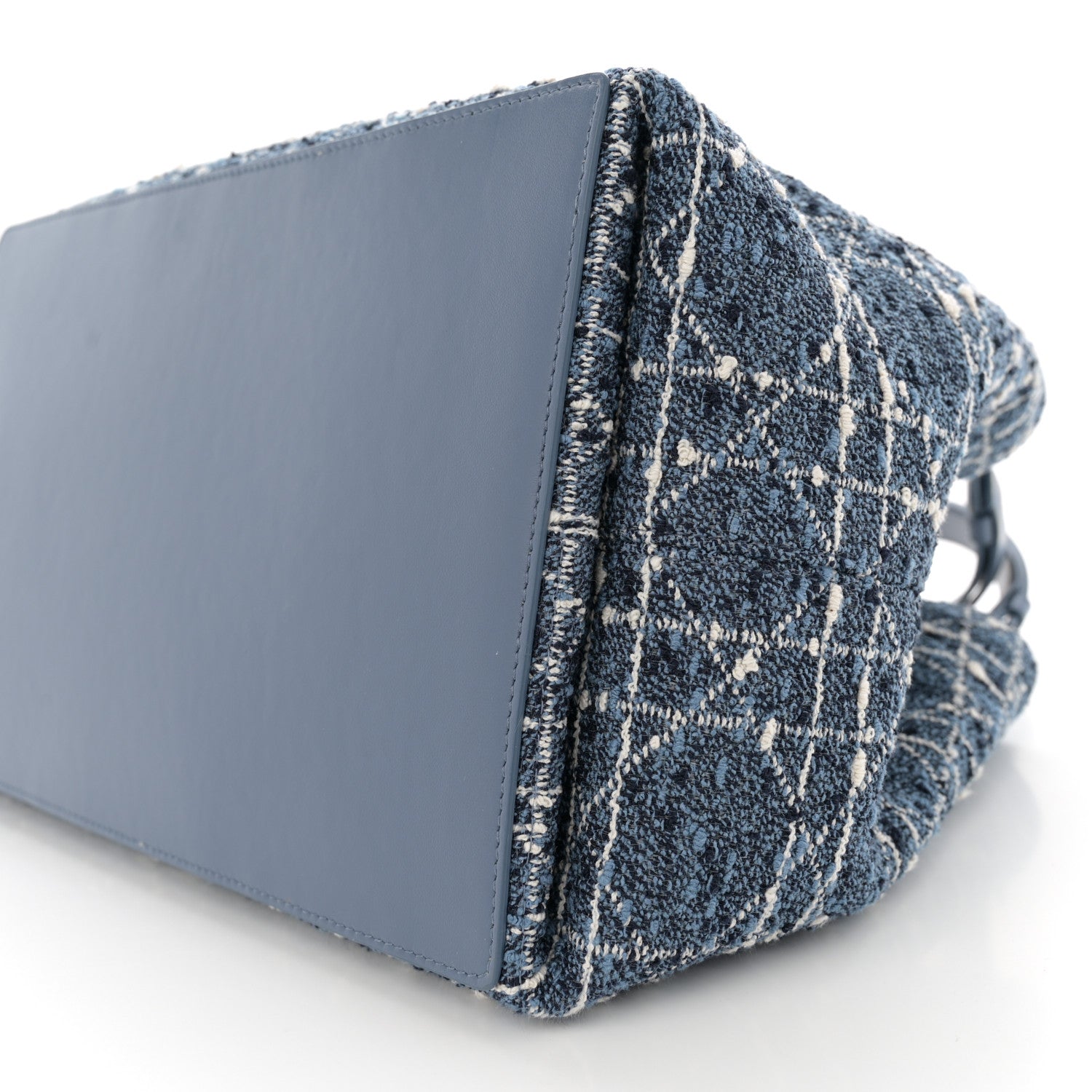 Christian Dior Tweed Cannage Medium Toujours Blue White 11 of 12