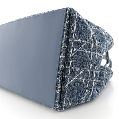 Christian Dior Tweed Cannage Medium Toujours Blue White 11 of 12
