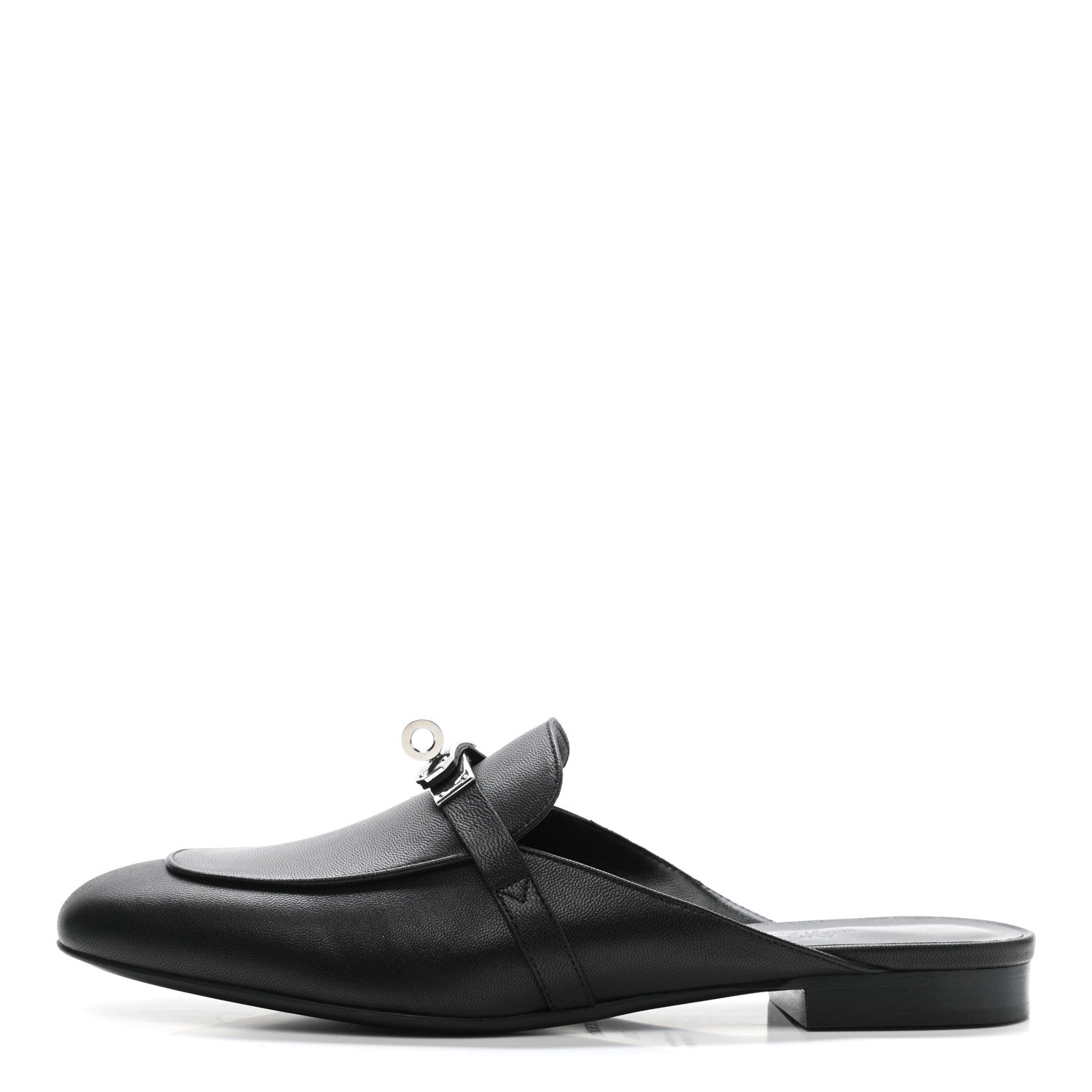 Hermes Goatskin Oz Mules 39.5 Black 1 of 9