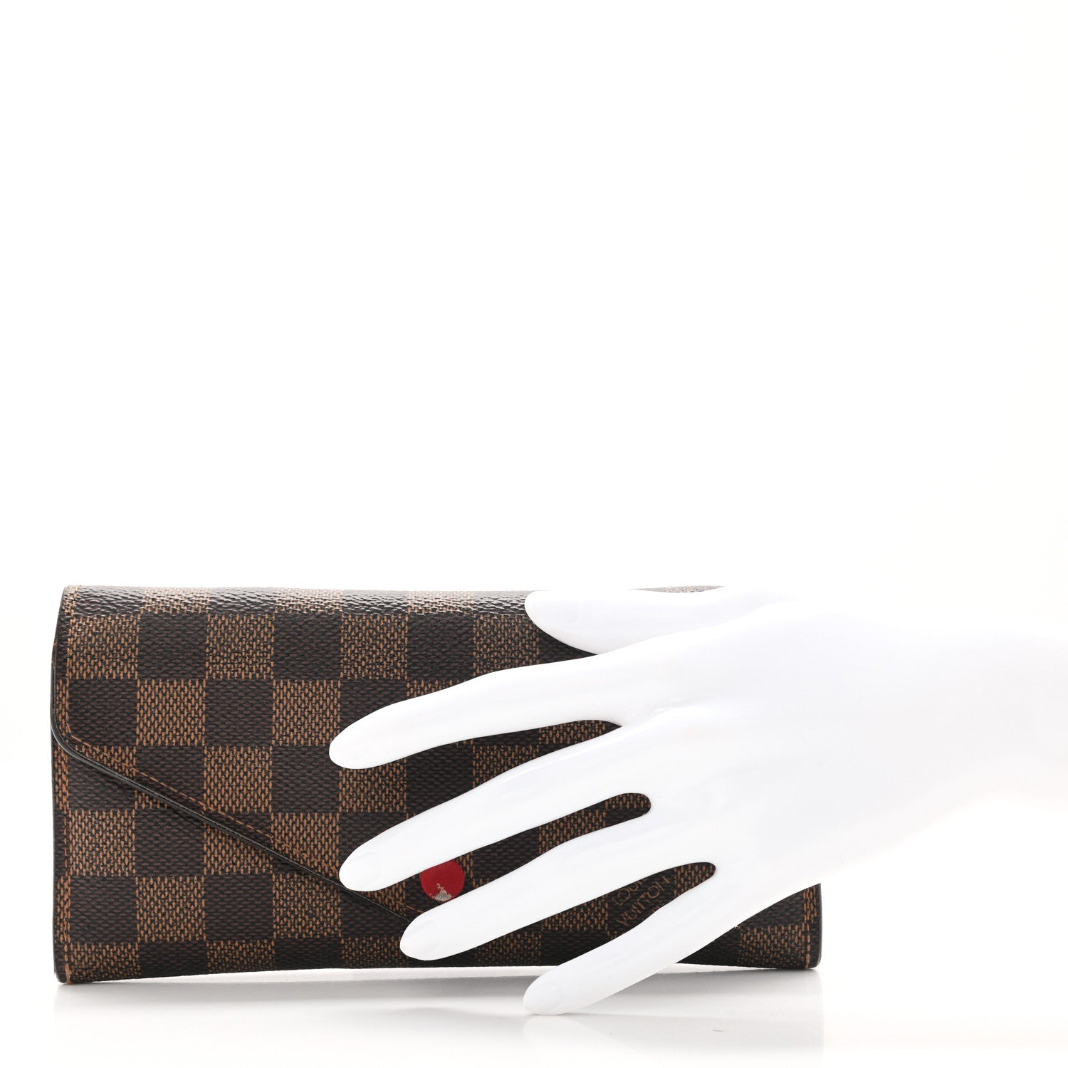Louis Vuitton Damier Ebene Josephine Wallet Red 2 of 8