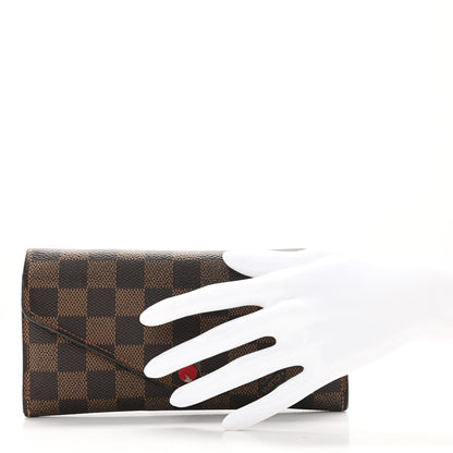 Louis Vuitton Damier Ebene Josephine Wallet Red 2 of 8