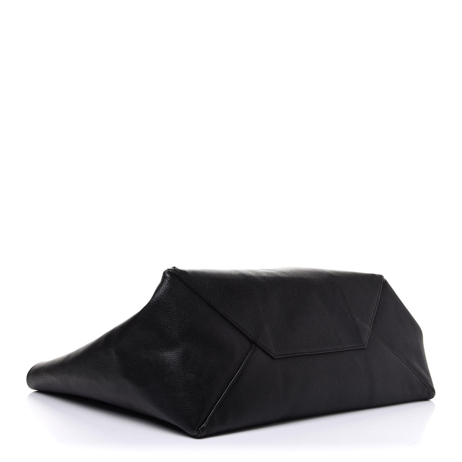 Celine Smooth Lambskin Horizontal Zipper Gusset Cabas Black 4 of 17