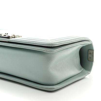 Chanel Lambskin Quilted Medium Boy Flap Light Blue 10 of 11