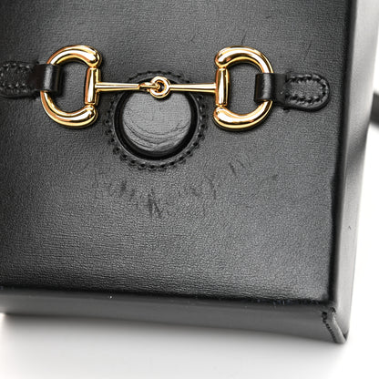 Gucci Boarded Plutone Calfskin Mini Horsebit 1955 Crossbody Bag Black 12 of 16