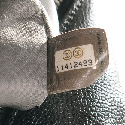 Chanel Glazed Caviar Pocket In The City Tote Black 8 of 8