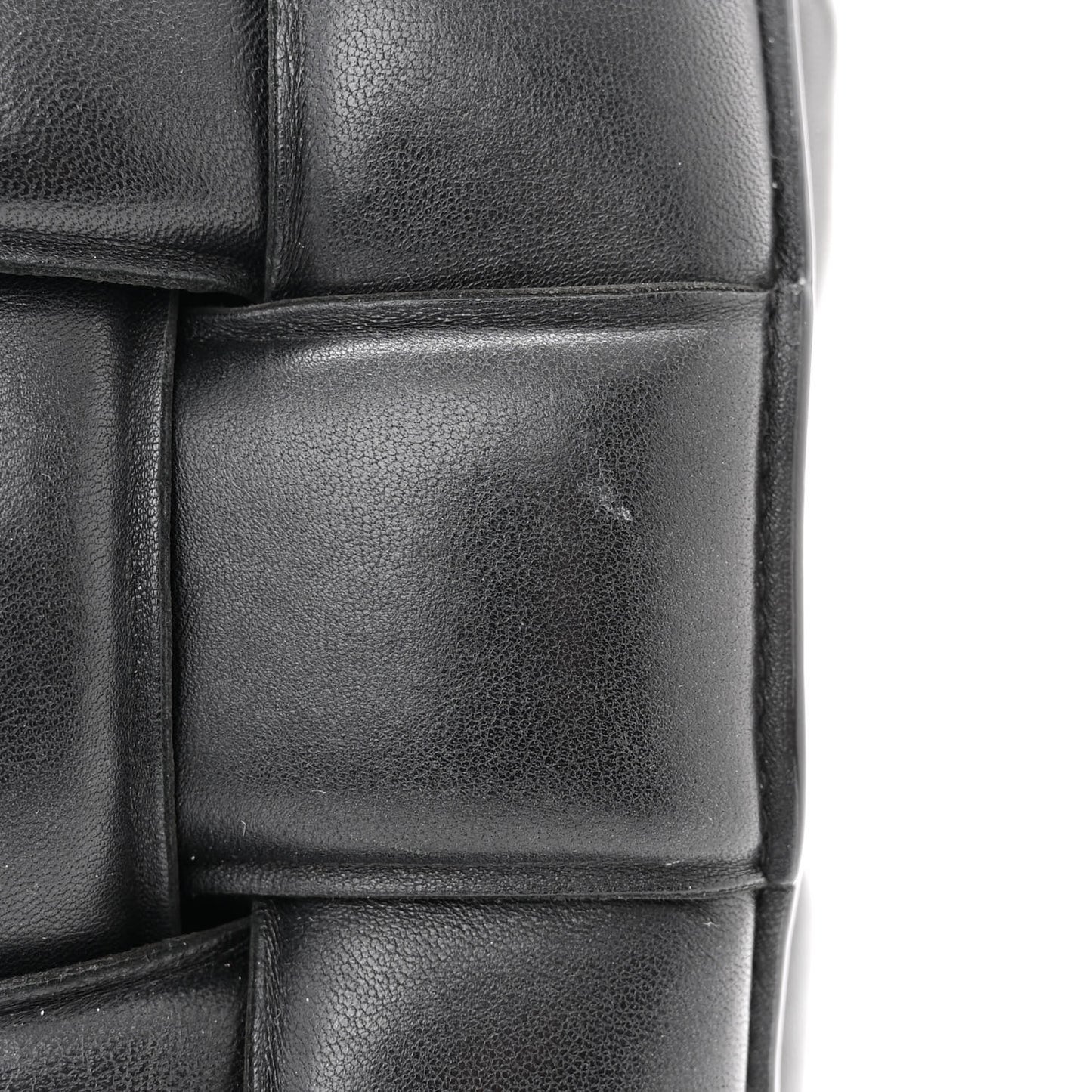 BOTTEGA VENETA Nappa Maxi Intreccio Padded Cassette Crossbody Bag Black