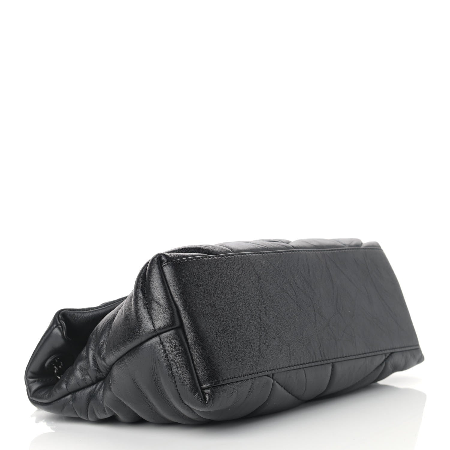 Saint Laurent Lambskin Quilted Small Loulou Puffer Monogram Chain Satchel Black 4 of 10