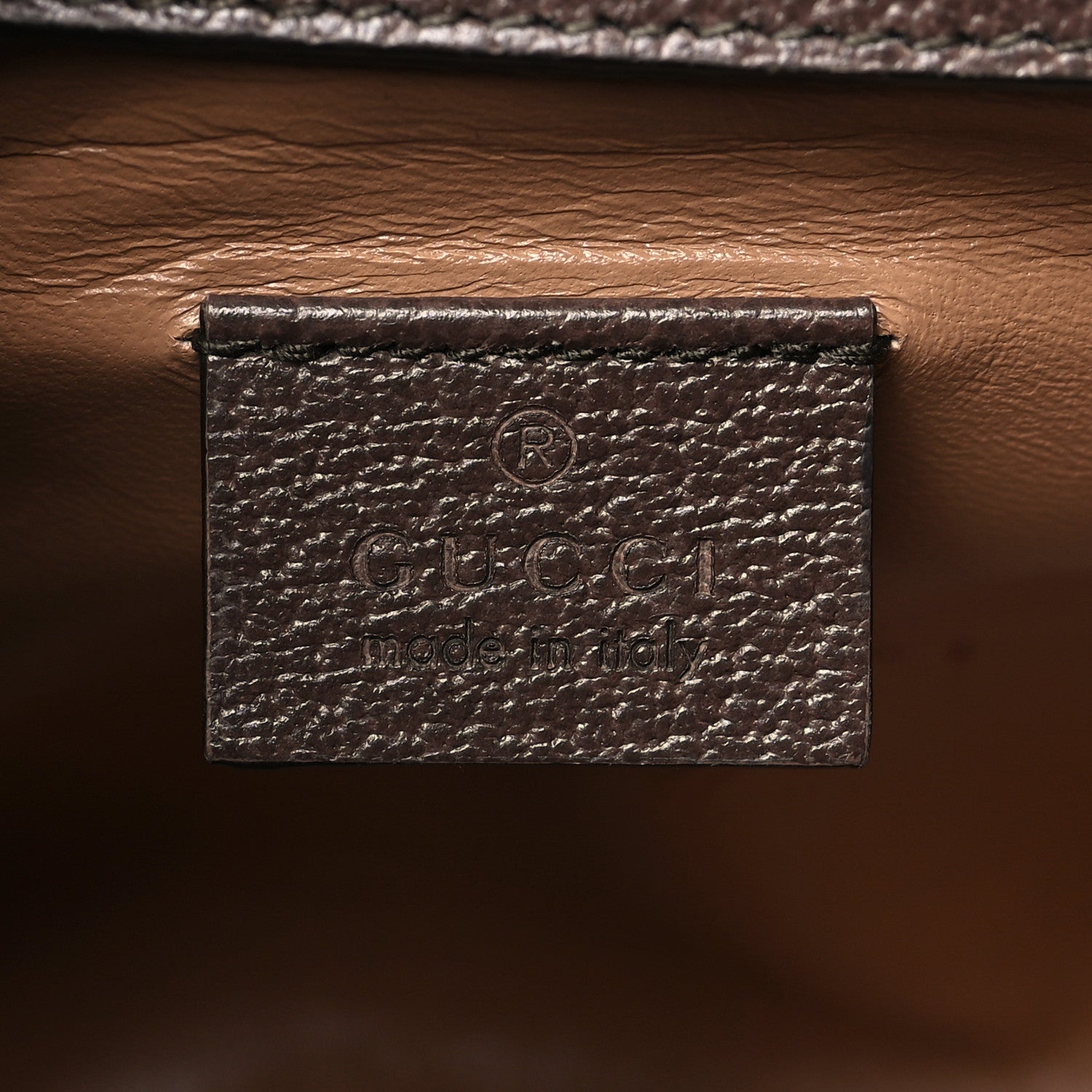 Gucci Monogram Jumbo GG Textured Dollar Calfskin Mini Diana Tote Bag Camel Ebony New Acero 6 of 10