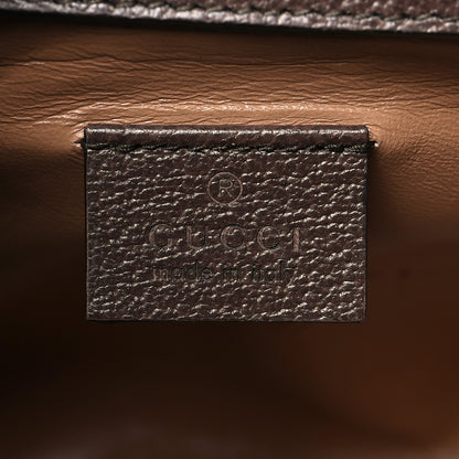 Gucci Monogram Jumbo GG Textured Dollar Calfskin Mini Diana Tote Bag Camel Ebony New Acero 6 of 10