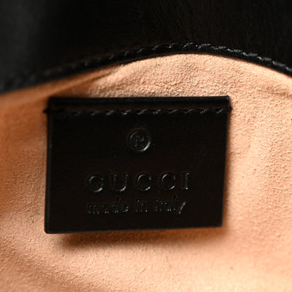 Gucci Calfskin Matelasse Super Mini GG Marmont Shoulder Bag Black 5 of 12