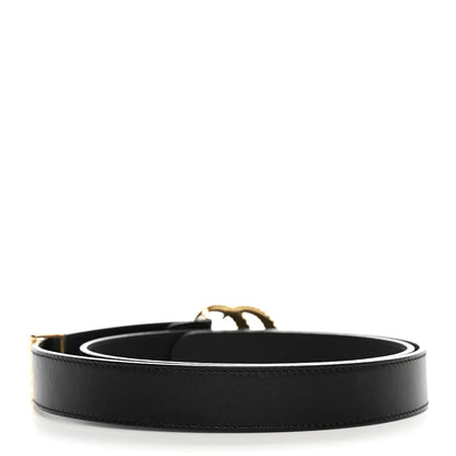 Gucci Moon Calfskin Torchon Double G 25mm Belt 80 32 Black 2 of 6