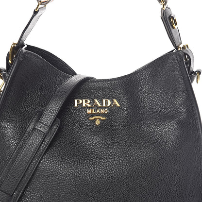 Prada Vitello Daino Hobo Black 8 of 10